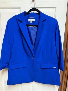 Calvin Klein Royal Blue Single-Button Blazer